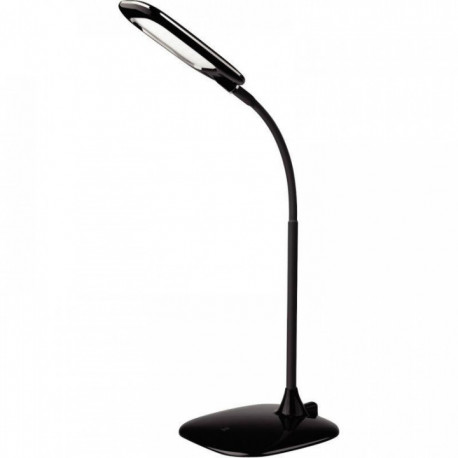 LAMPE LED NOIR  6W 450 LUMENS ARTICULE   40000H  MIKA Socle : 14.5 x 14.5cM Réflecteur : 16 x 7.5CMHT : 46cm ALUMINOR