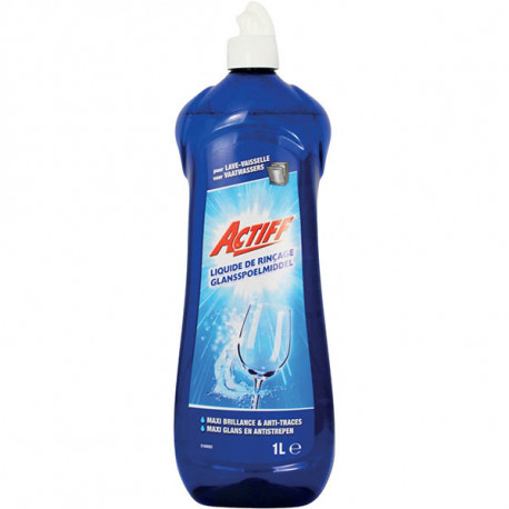 LAVE VAISSELLE LIQUIDE DE RINÇAGE BIDON 1 LITRE  ACTIFF CONTACT ALIMENTAIRE 