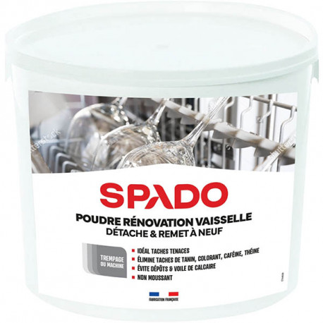 LAVE VAISSELLE POUDRE REVOVATION VAISSELLE SEAU 5KG SPADO  FAB France 