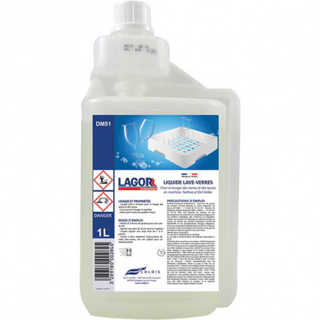 LAVE  VERRES 1 L LAGOR FAB France 