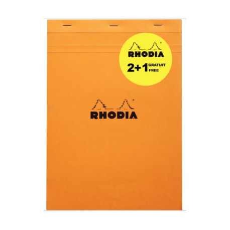 LOT 2 BLOC RHODIA A4  5X5 + 1 GRATUIT
