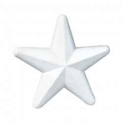LOT DE 10 ÉTOILES EN POLYSTYRÈNE DIAMÈTRE 20 CM