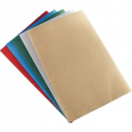LOT DE 10 FEUILLES MÉTALLISÉES ADHÉSIFS COLORIS ASSORTIS