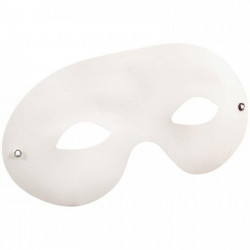 MASQUES LOUPS LOT DE 10 SIMPLES À DÉCORER BLANCS SANS NEZ