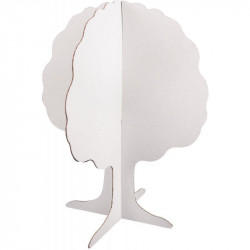 LOT DE 10 POMMIERS EN CARTON BLANC, HAUTEUR 24 CM