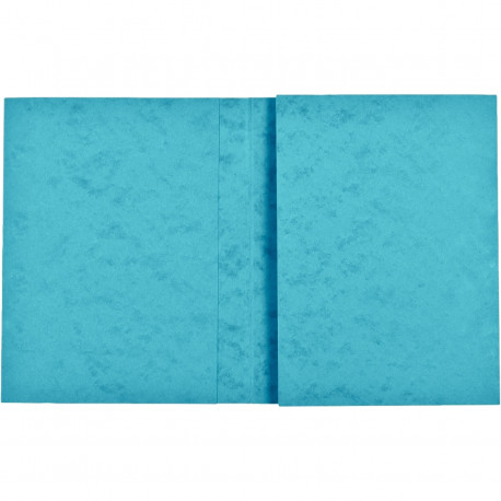 LOT DE 10 PROTÈGES CAHIERS 2 RABATS 24X32CM CARTE LUSTRÉE COLORIS BLEU