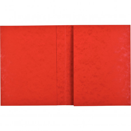 LOT DE 10 PROTÈGES CAHIERS 2 RABATS 24X32CM CARTE LUSTRÉE COLORIS ROUGE
