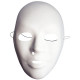 MASQUES VÉNITIENS BLANCS ADULTE LOT DE 12 AVEC ELASTIQUE A DECORER 22.5x15.5 CM