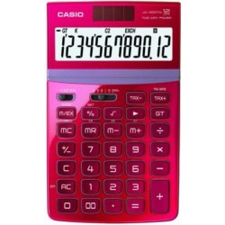 CALCULATRICE BUREAU 12 CH COULEUR BORDEAUX BRILLANT JW200TW