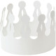 COURONNES EN CARTON BLANCHES LOT DE 24 A DECORER L16.1Xl12CM A PLAT AJUSTABLE TOUR DE TETE DE 54 A 60CM