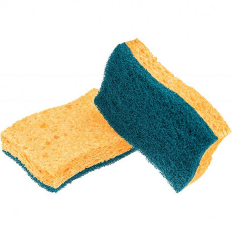 LOT DE 2 ÉPONGES AVEC ABRASIF VERT SCOTCH BRITE