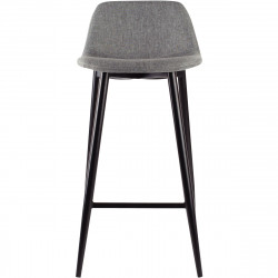 Lot de 2 tabourets Must gris. Structure en contreplaqué. Revêtement tissu 100% polyester. Garniture en mousse polyuréthane 20 kg