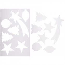 LOT DE 35 SUSPENSIONS DE NOËL EN CARTON BLANC