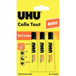LOT DE 3 TUBES 7ML COLLE GEL