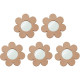 LOT DE 5 MIROIRS FORME FLEUR EN CARTON DIAMÈTRE 17,5 CM