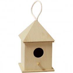 LOT DE 5 NICHOIRS À OISEAUX EN BOIS