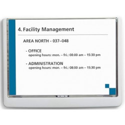 LOT DE 5 PLAQUE DE PORTE A5 PAYSAGE BLANC 210X148.5MM CLICK SIGN