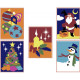 LOT DE 6 CARTES ADHÉSIVES NOEL À DÉCORER