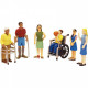 LOT DE 6 FIGURINES HANDICAPÉES