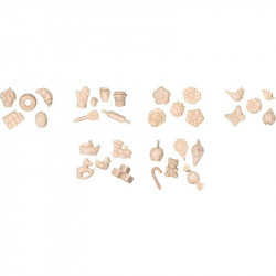 LOT DE 6 MINI MOULES EN SILICONE FORMES ASSORTIS