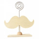 LOT DE 6 PORTE-PHOTOS EN BOIS FORME MOUSTACHE