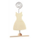 LOT DE 6 PORTE-PHOTOS EN BOIS FORME ROBE