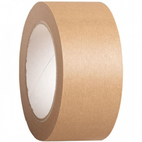 LOT DE 6 ROULEAUX ADHÉSIFS KRAFT HAVANE 50MX50MM