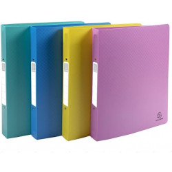 LOT X 12 CLASSEUR 2 ANNEAUX 30MM POLYPROPYLÈNE FOREVER YOUNG - A4 MAXI - COULEURS ASSORTIES