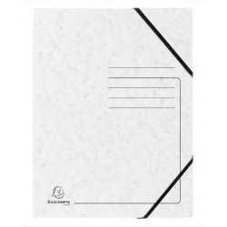 LOT X25 CHEMISE À ÉLASTIQUE SANS RABATS CARTE LUSTRÉE 355GM2 - A4 - BLANC