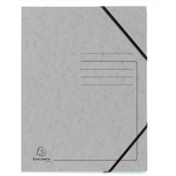 LOT X25 CHEMISE À ÉLASTIQUE SANS RABATS CARTE LUSTRÉE 355GM2 - A4 - GRIS