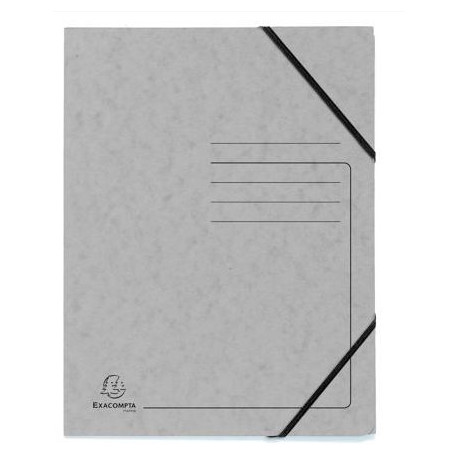 LOT X25 CHEMISE À ÉLASTIQUE SANS RABATS CARTE LUSTRÉE 355GM2 - A4 - GRIS