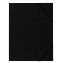 LOT X25 CHEMISE À ÉLASTIQUE SANS RABATS CARTE LUSTRÉE 355GM2 - A4 - NOIR