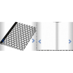 LOT X5 CAHIER A5 70G 192P LINEATURE POINTILLE COUV RIGIDE 70
