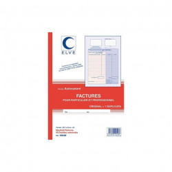 MANIFOLD CARNET FACTURE 21X29,7 50/2 NCR LEBON 2125 *FAB FRANCE* ELVE 2125