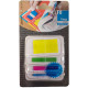 MARQUE-PAGES EXTRA-MINCE TOUT COULEUR 4 BLOCS DE 10