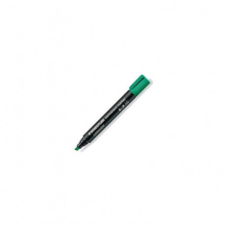 MARQUEUR LUMOCOLOR PERMANENT BISEAU VERT STAEDTLER 350-5
