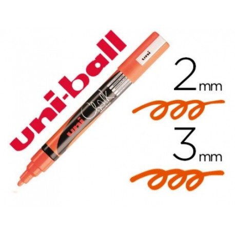 MARQUEUR ORANGE FLUO CRAIE CHALK BLANC 1.8-2.5MM