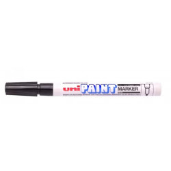 MARQUEUR PEINTURE HUILE BOITE 12  UNIBALL PX21 NOIR PTE CONIQUE FINE