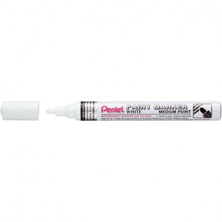 MARQUEUR PEINTURE PERMANENT   BLANC POINTE MOYENNE TRACE 4,5 MM ENCRE A PIGMENT SANS XYLENE 
