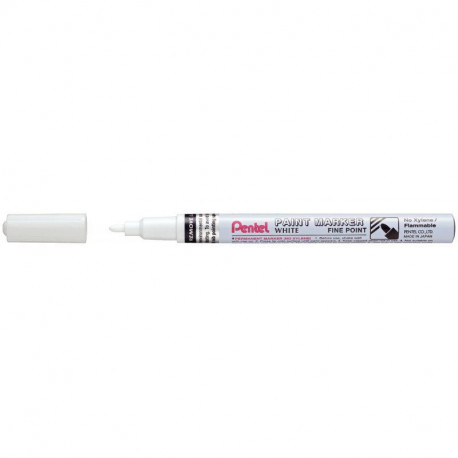 MARQUEUR PEINTURE PERMENTE FIN 1,5MM BLANC POINTE FINE 1,5 MM PENTEL SANS XYLENE