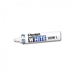 MARQUEUR PEINTURE PTE BISEAU PENTEL 100WL BLANC X100-WL