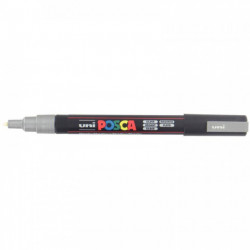 MARQUEUR POINTE FINE CONIQUE ARGENT POSCA PC-3M FIBE CONIQUE 1,3MM 