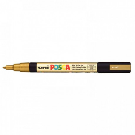 MARQUEUR POINTE FINE CONIQUE OR POSCA PC-3M FIBE CONIQUE 1,3MM 