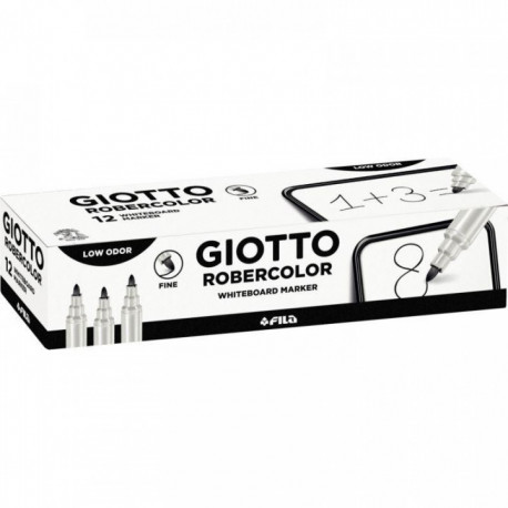MARQUEUR TABLEAU BLANC  POINTE OGIVE FINE 2,7MM   NOIR GIOTTO      413203