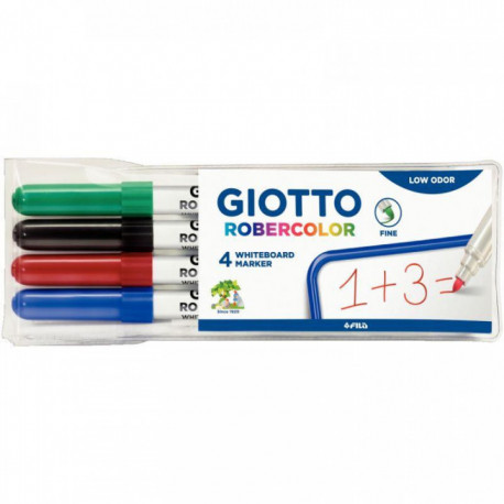 MARQUEUR TABLEAU BLANC  POINTE OGIVE FINE 2,7MM   *PQT4* GIOTTO    ASSORTIS