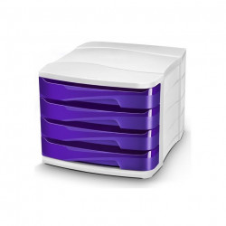 MODULE DE CLASSEMENT 4 TIROIRS CEPBOX GLOSS VIOLET 1003940321