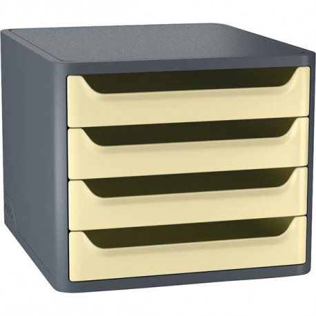 MODULE DE CLASSEMENT 4TIROIRS  FIRST JAUNE PALE