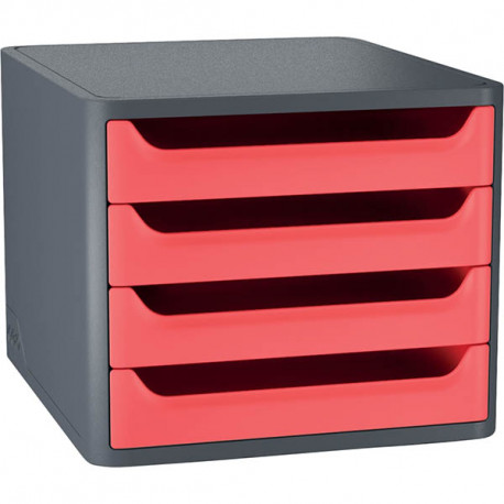 MODULE DE CLASSEMENT 4TIROIRS  FIRST ROUGE COQUELICOT