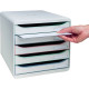 MODULE DE CLASSEMENT  5 TIROIRS  BIGBOX+BLANC AUTENTIK AGEC ANGE BLEU 90% RECYCLE RECYCLABLE EXACOMPTA 