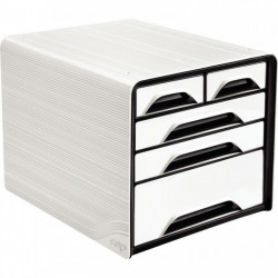 MODULE DE CLASSEMENT 5 TIROIRS PANACHES SMOOVE BLANC / NOIR 1072130121